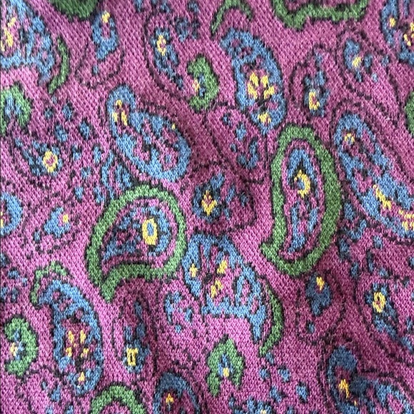 J. Crew Purple Paisley Sweater Polo NWT - Picture 4 of 6